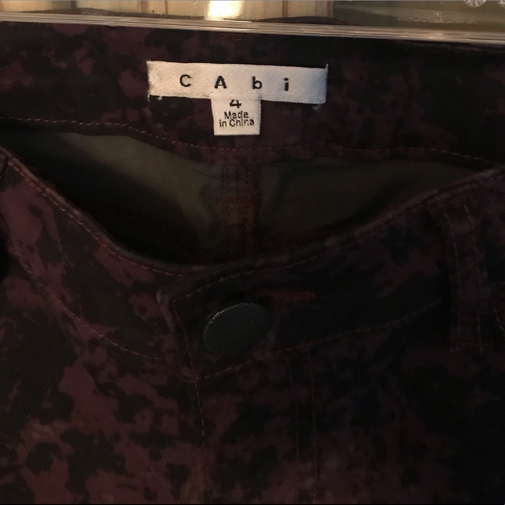 CAbi skinny pants purple black size 4